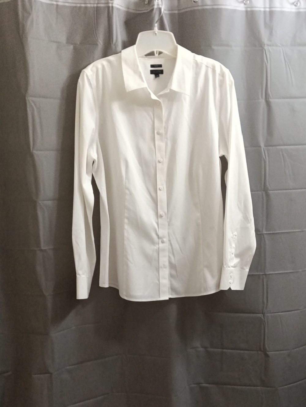 Talbots White Button-Front Dress Shirt